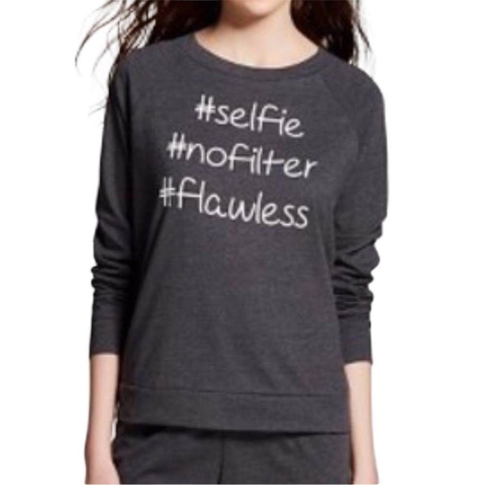 EUC Snooze Button Long Sleeve Graphic Henley‎ Tee